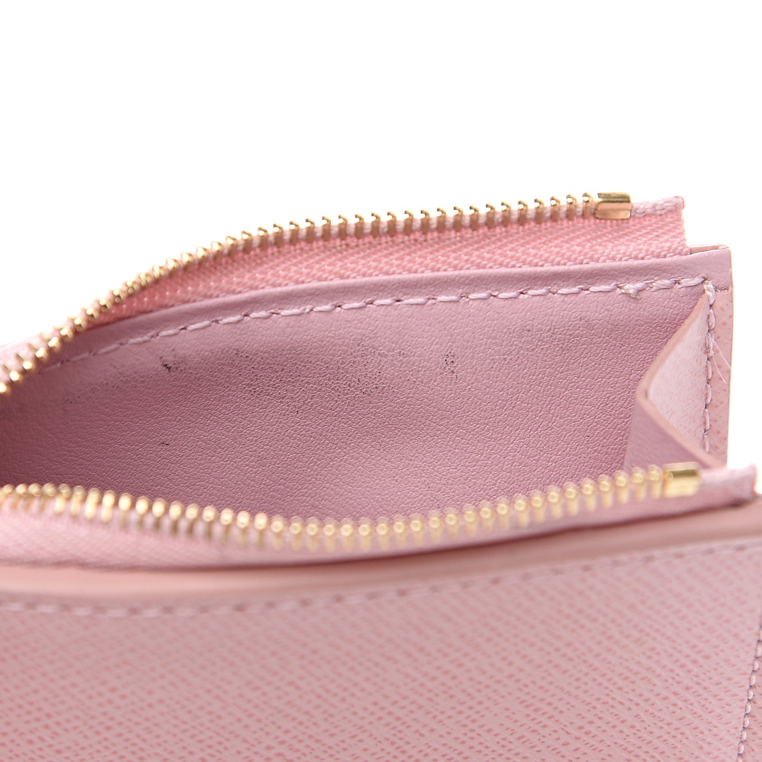 Louis Vuitton Damier Azur Studded Zoe Wallet Rose Ballerine 7 of 7