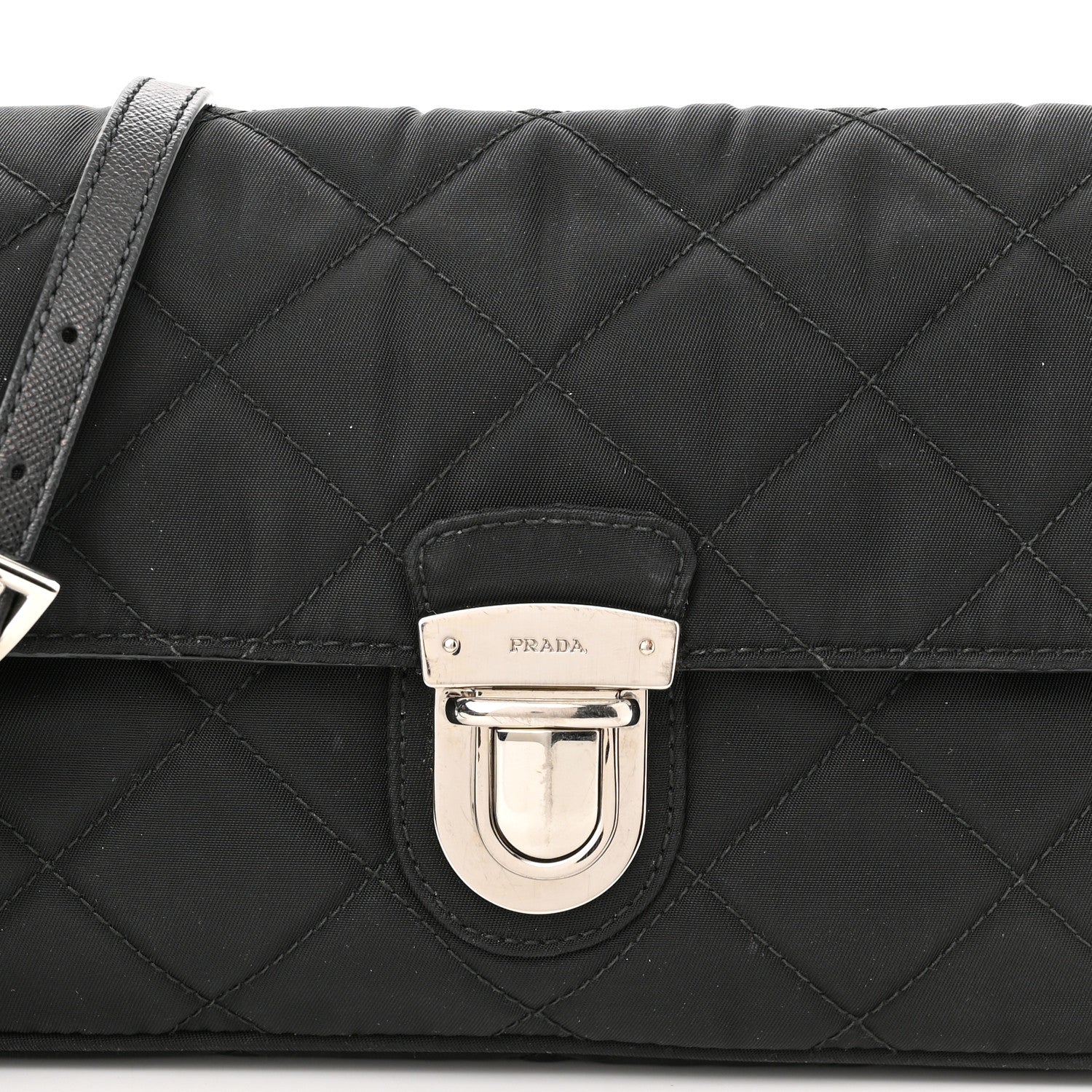 Prada Nylon Tessuto Impuntu Quilted Flap Black 7 of 9
