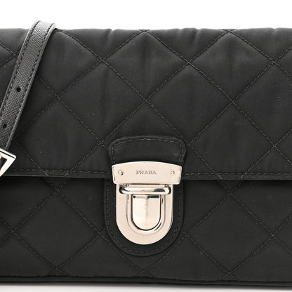 Prada Nylon Tessuto Impuntu Quilted Flap Black 7 of 9
