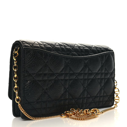 Christian Dior Supple Calfskin Caro Pouch with Chain Black 2 of 10