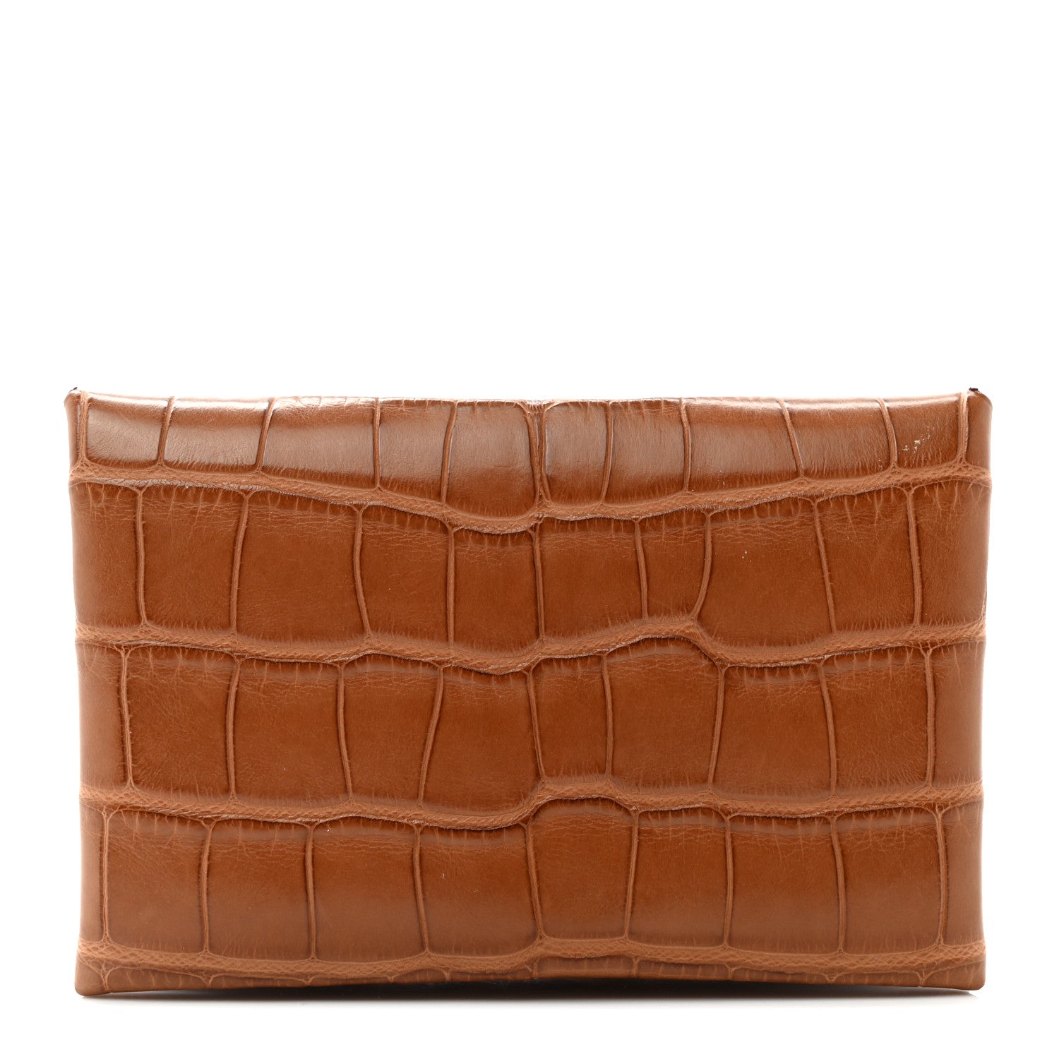 Hermes Matte Alligator Calvi Card Case Gold 1 of 9