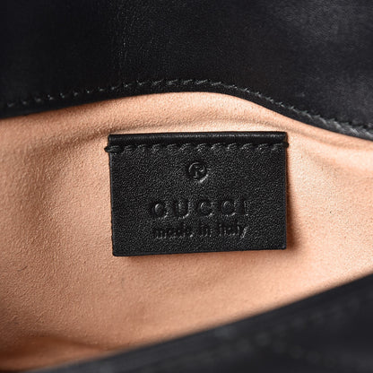 Gucci Calfskin Matelasse Super Mini GG Marmont Shoulder Bag Black 8 of 10