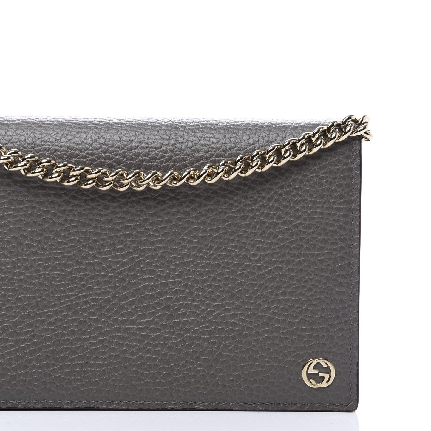 Dollar Calfskin Medium Betty Chain Wallet Loess