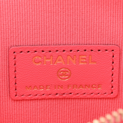 Chanel Lambskin Quilted CC In Love Heart Clutch With Chain Pink 6 of 11