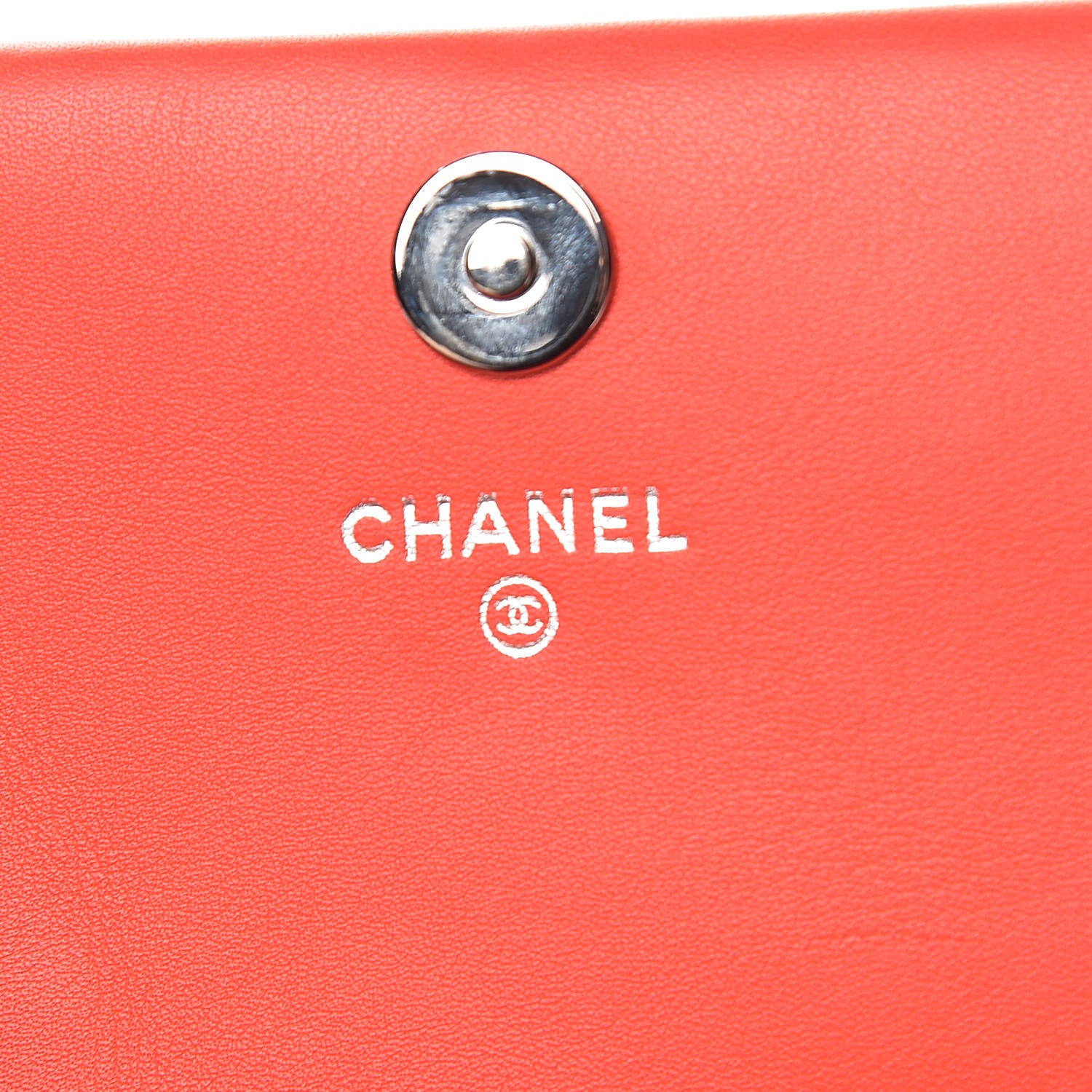 Chanel Patent Calfskin Chevron Quilted Wallet On Chain WOC Red 6 of 20