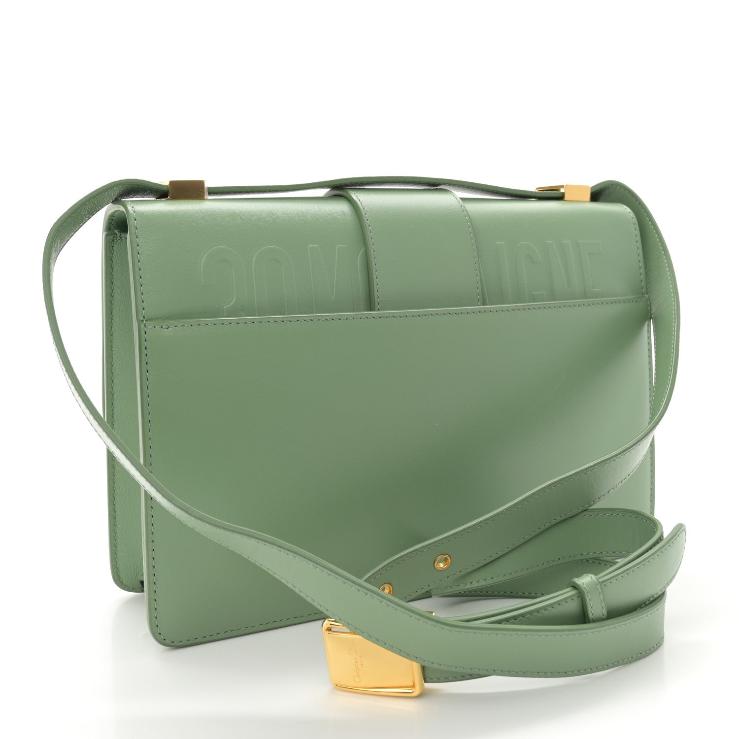 Christian Dior Smooth Calfskin 30 Montaigne Flap Bag Mint Green 3 of 11