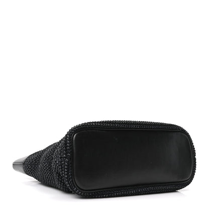 Saint Laurent Calfskin Raffia Mini Tote Black 3 of 9