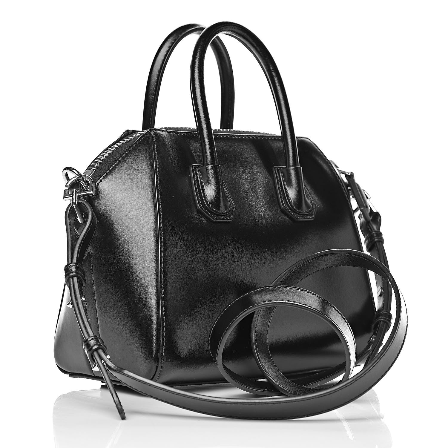 Givenchy Shiny Lord Calfskin Mini Antigona Black 3 of 12