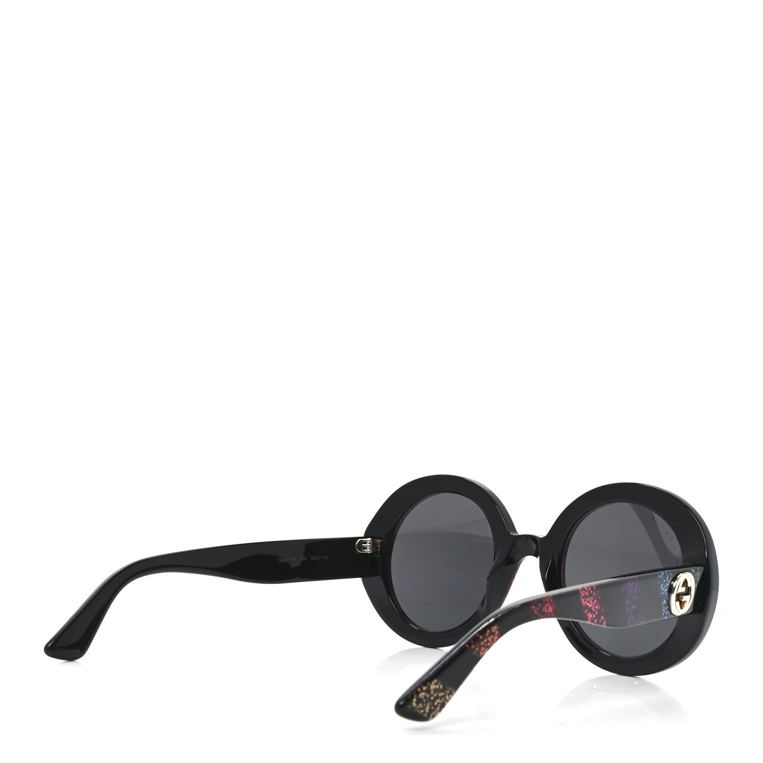Gucci Acetate Round Glitter GG0319S Sunglasses Rainbow 4 of 7