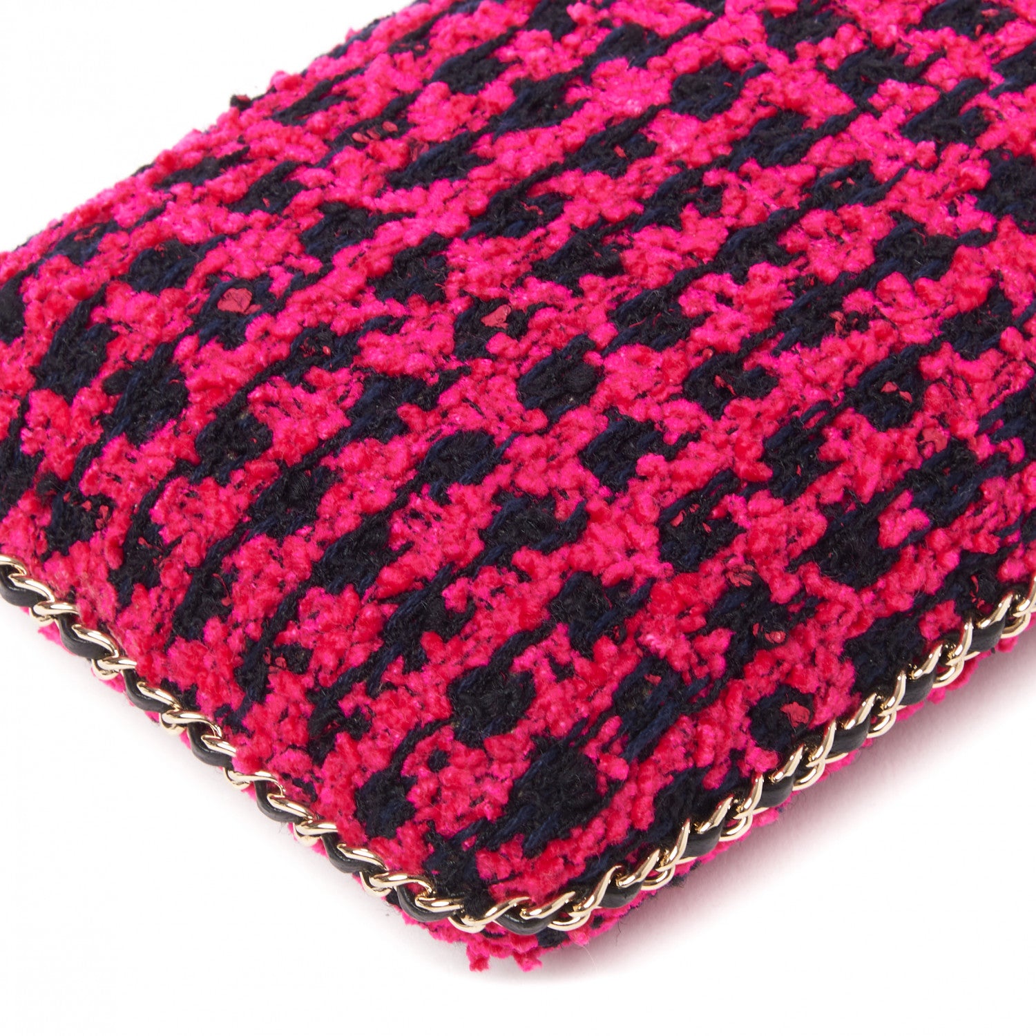Chanel Tweed Chain Around Phone Holder Pink 4 of 9