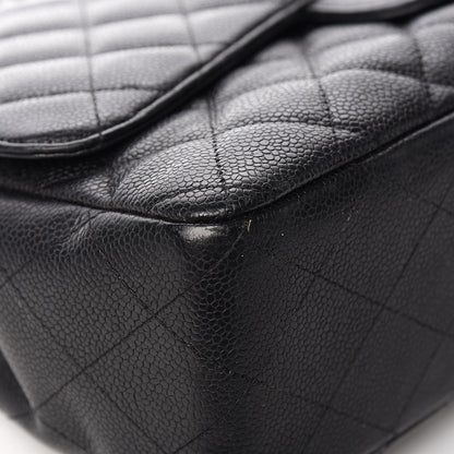 Chanel Caviar Quilted Jumbo Single Flap Black 12 of 16