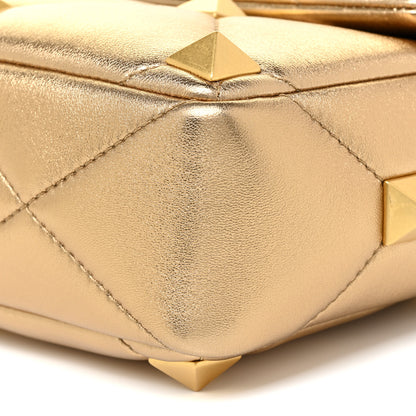 Valentino Garavani Nappa Medium Roman Stud Shoulder Bag Antique Brass 10 of 11