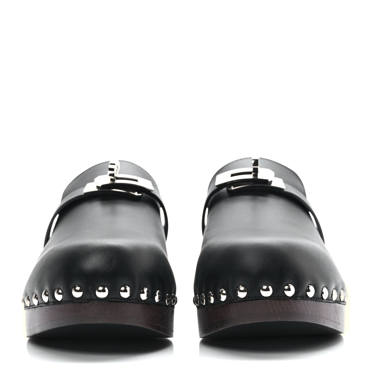 Hermes Calfskin Carlotta Mules 37 Black 2 of 8