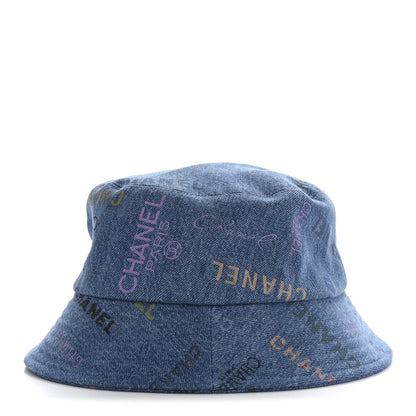 Chanel Denim Mood Cloche Bucket Hat L Blue 4 of 9
