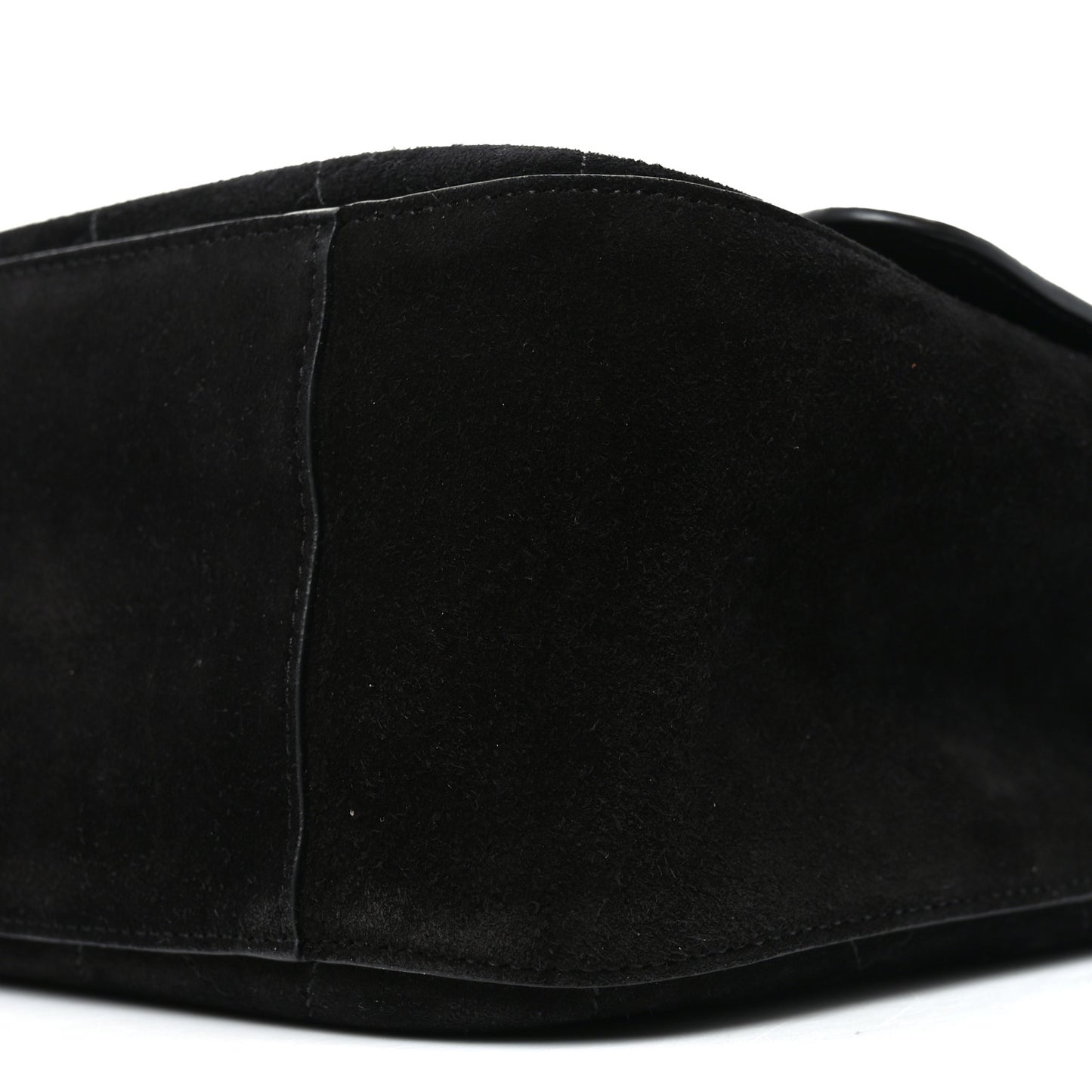 Suede Calfskin Small Souplissimo Maxi Flap Black