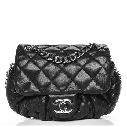 Chanel Washed Lambskin Mini Chain Around Messenger Black 1 of 10