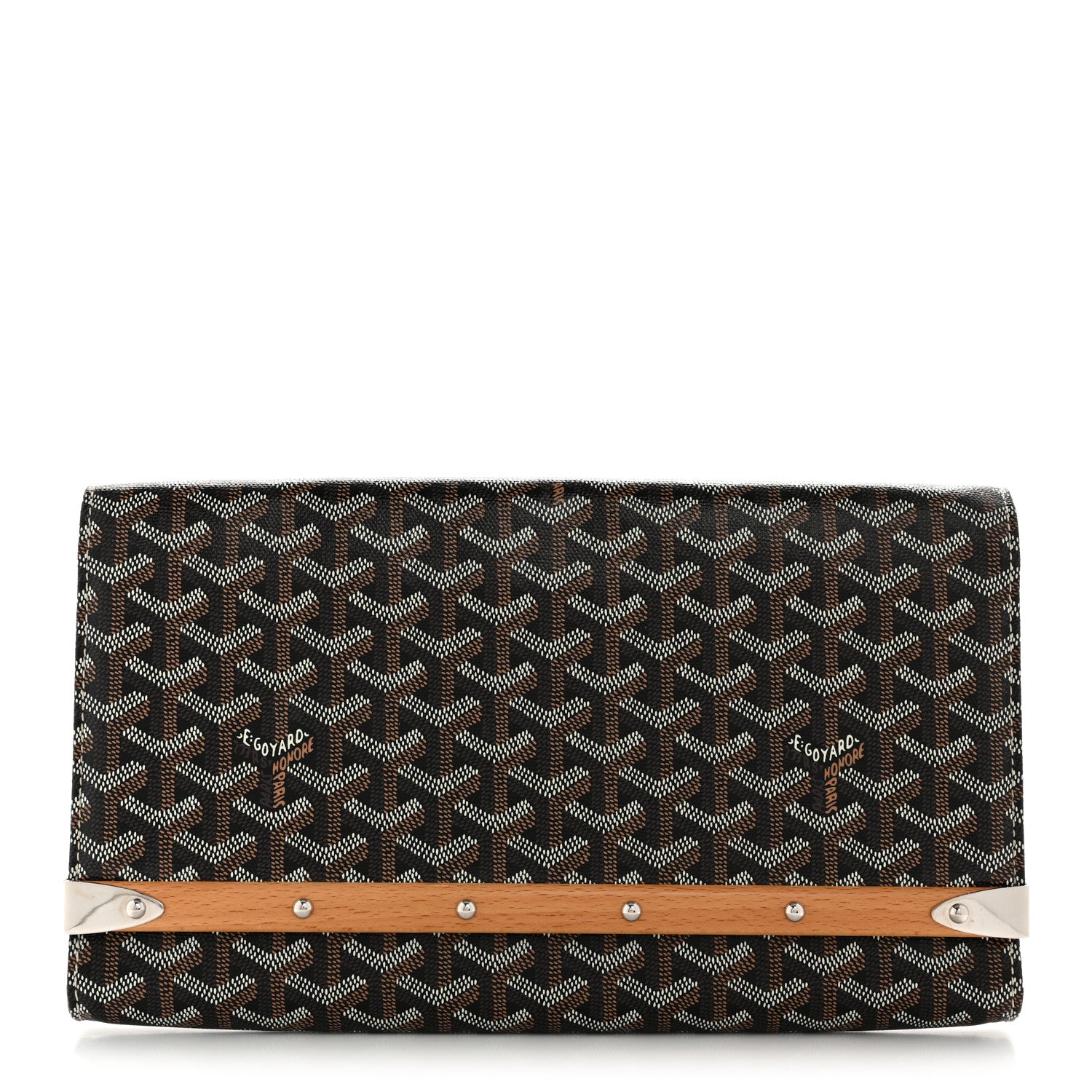 Goyard Goyardine Monte Carlo Bois Clutch Black 1 of 8
