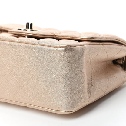 Chanel Metallic Lambskin Quilted Mini Square Flap Gold 7 of 10
