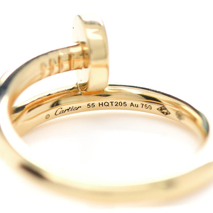 Cartier 18K Yellow Gold Juste Un Clou Ring 55 7.25 4 of 5