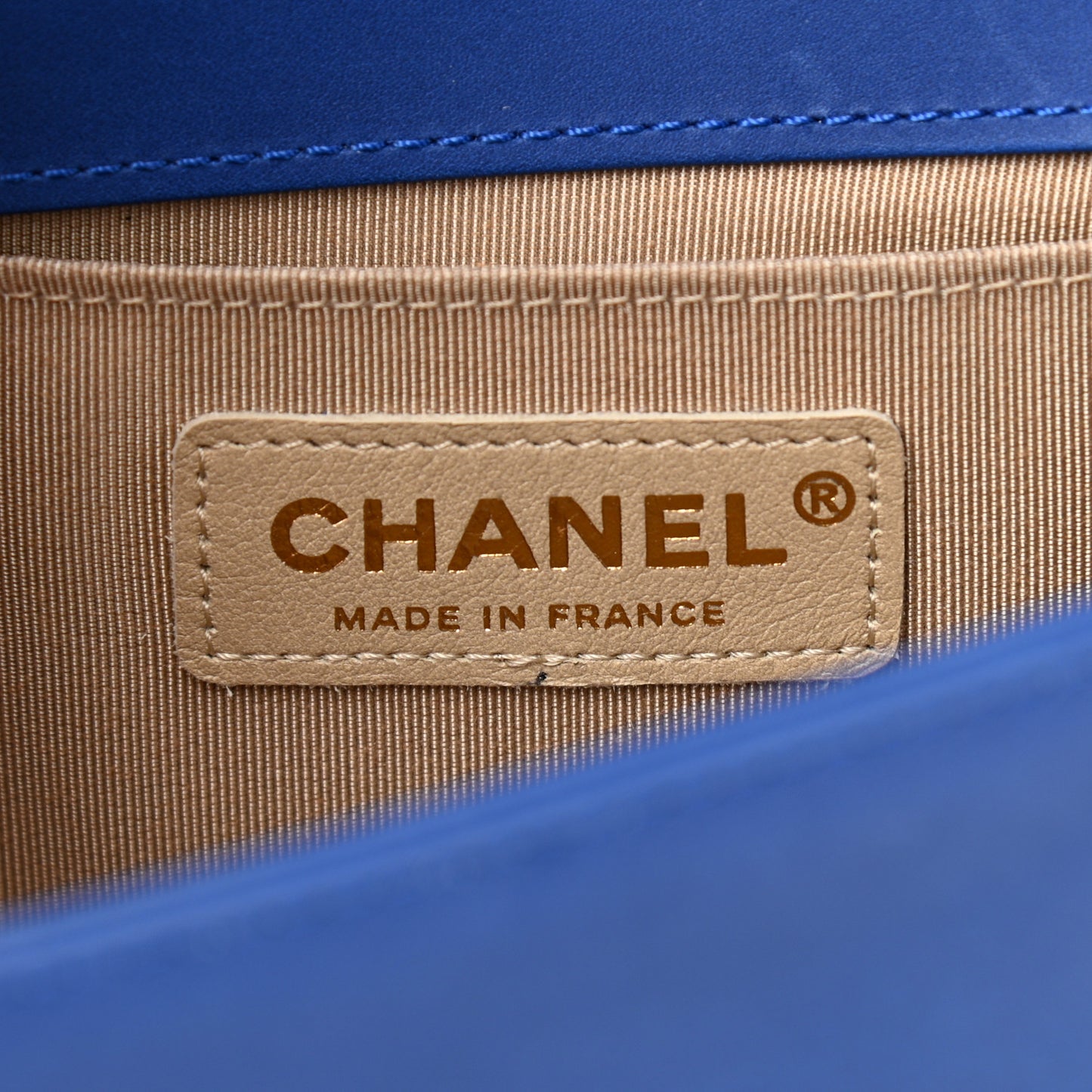Lambskin Woven Small Chateau Boy Flap Blue
