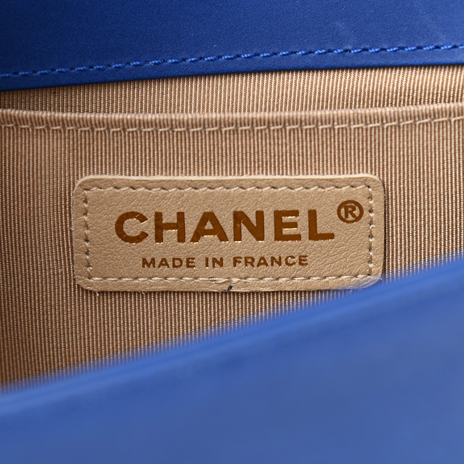 Chanel Lambskin Woven Small Chateau Boy Flap Blue 5 of 11