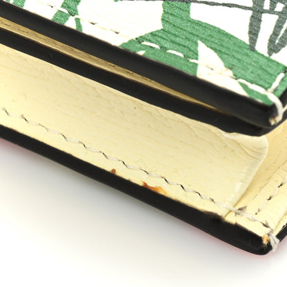 Gucci X KEN SCOTT New Shangai Calfskin Jardin D'Avril Floral Print Horsebit 1955 Card Case Wallet Ivory Pink 12 of 15