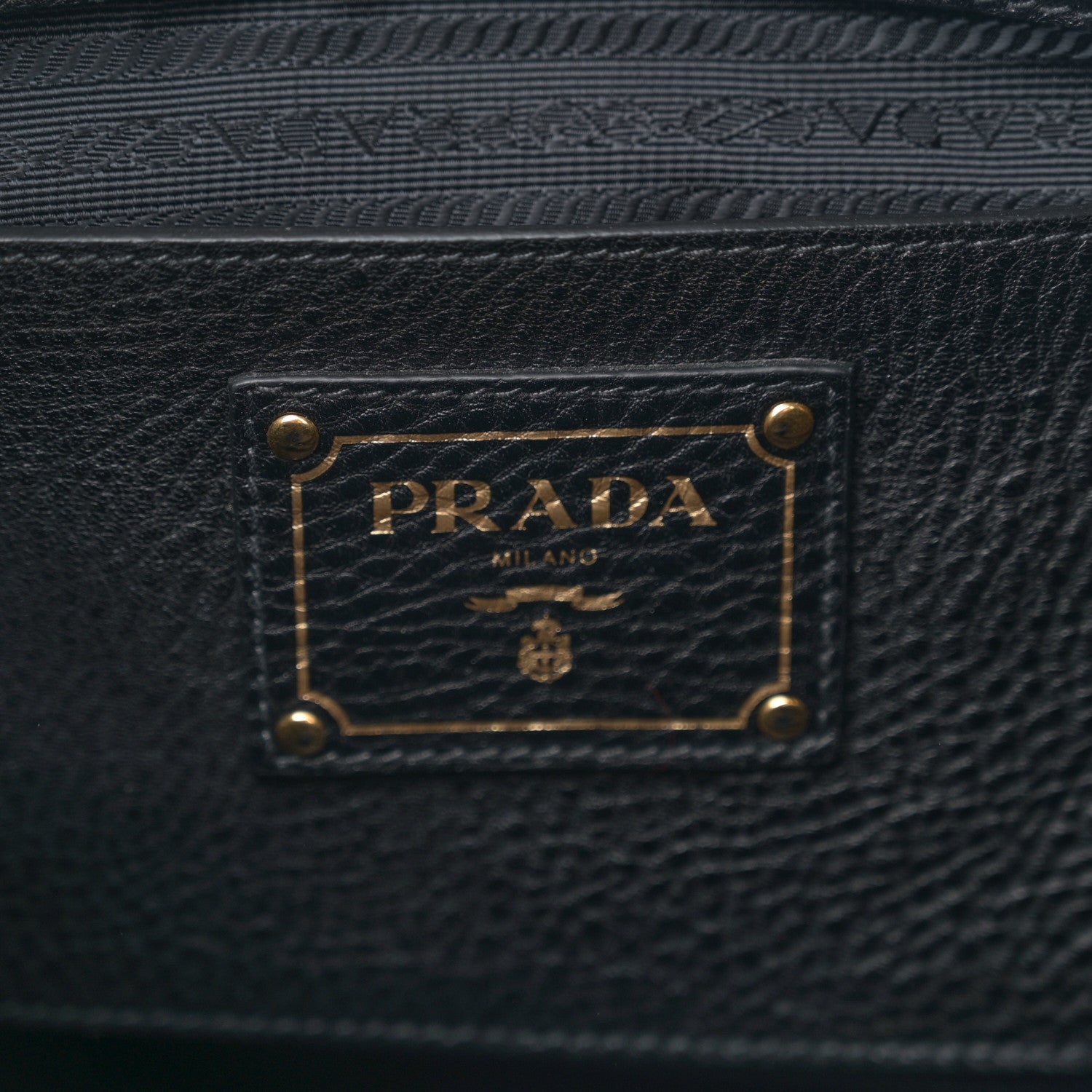 Prada Vitello Daino Bauletto Tote Black 6 of 11