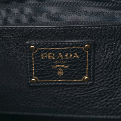 Prada Vitello Daino Bauletto Tote Black 6 of 11
