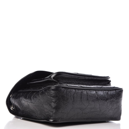 Saint Laurent Crinkled Calfskin Matelasse Monogram Medium Niki Chain Satchel Black 4 of 10