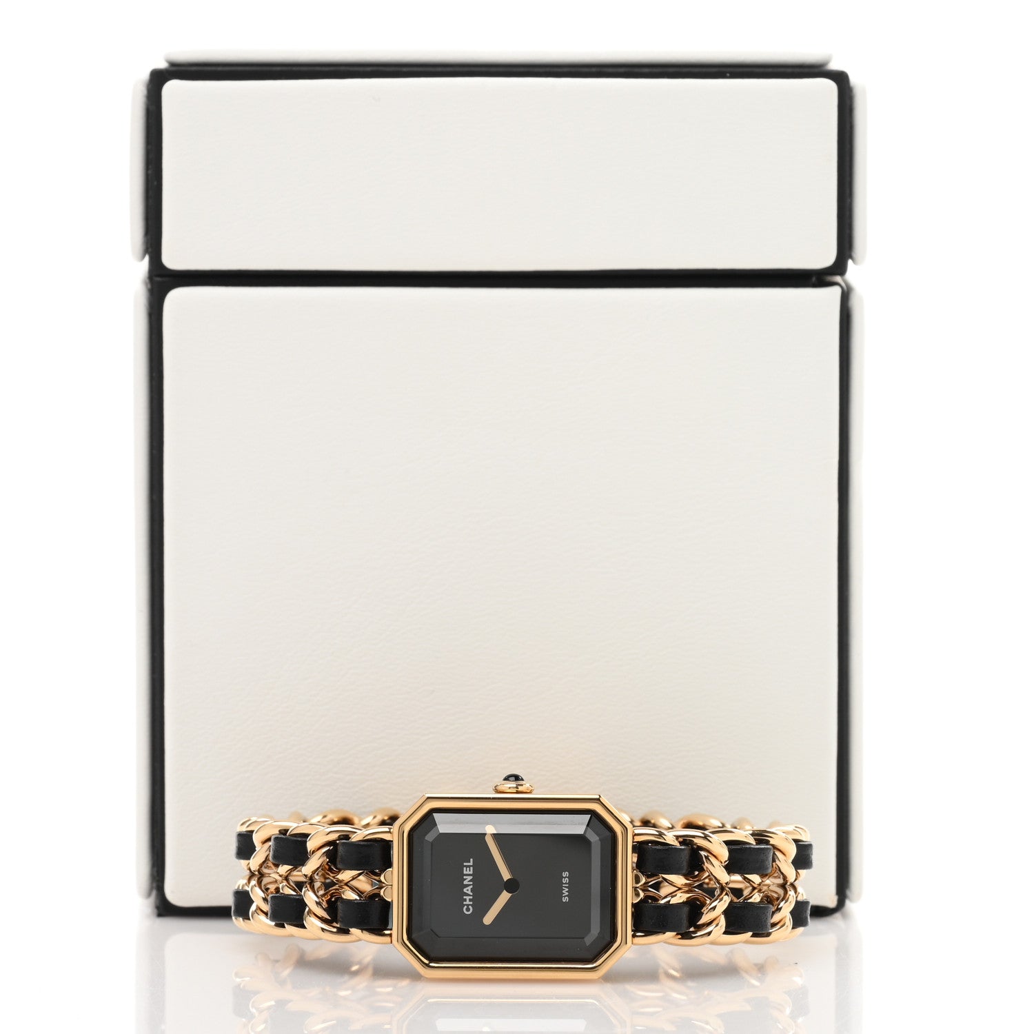 Chanel Stainless Steel Lambskin 20mm Chain Premiere Quartz Watch Gold M 5 of 5