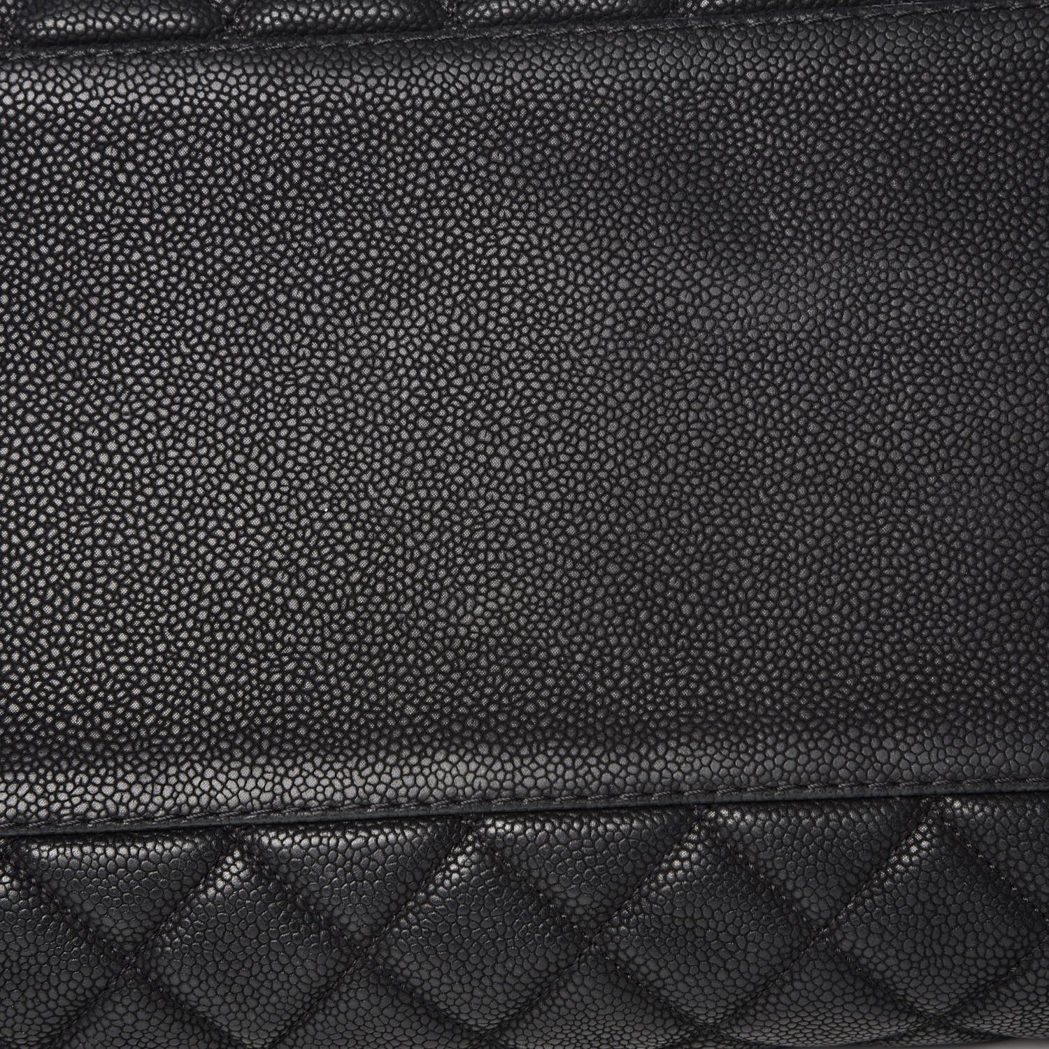 Chanel Iridescent Caviar Quilted Lady Pearly Tote Black 8 of 9