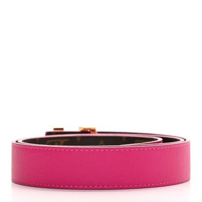 Louis Vuitton Monogram Calfskin 30mm LV Initiales Reversible Belt 85 34 Fuchsia 3 of 7
