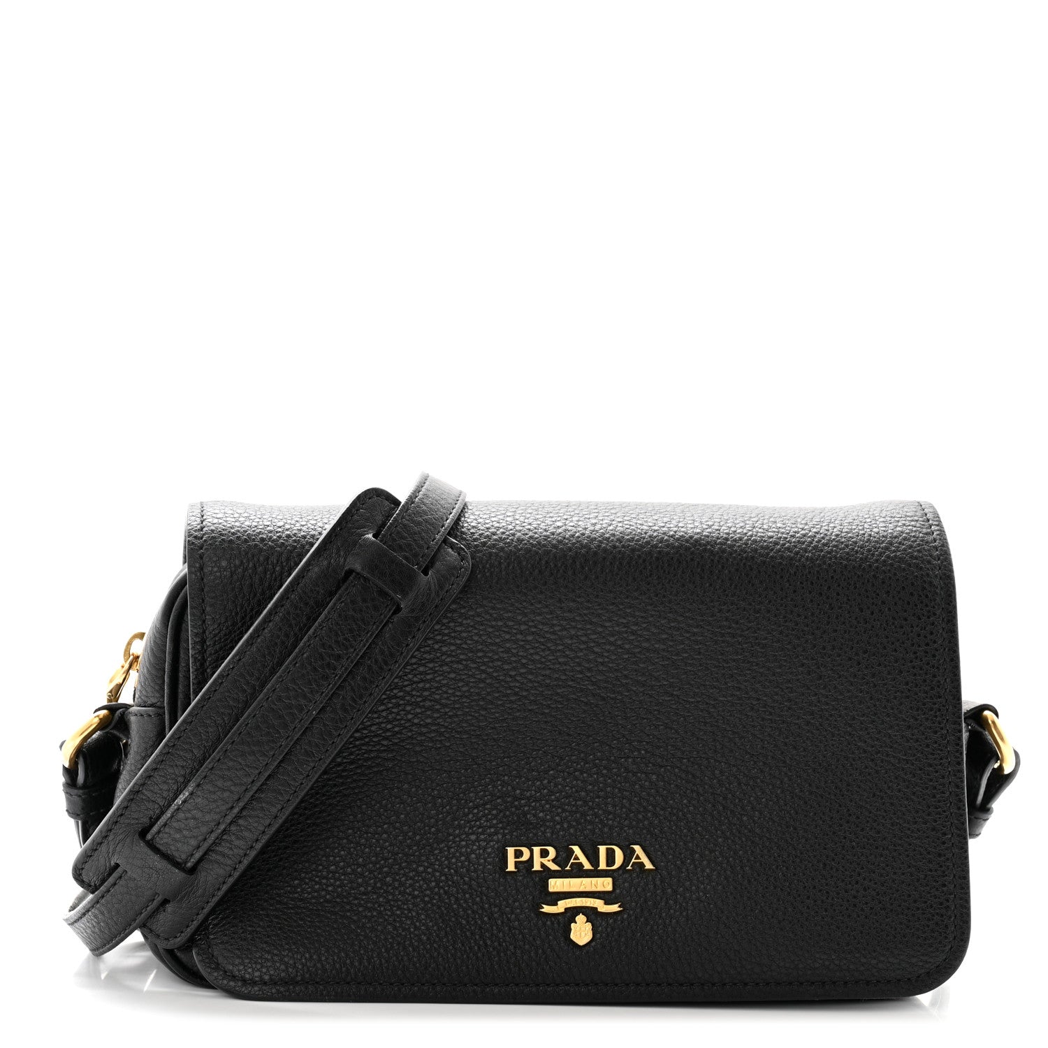 Prada Vitello Phenix Crossbody Bag Black 1 of 11