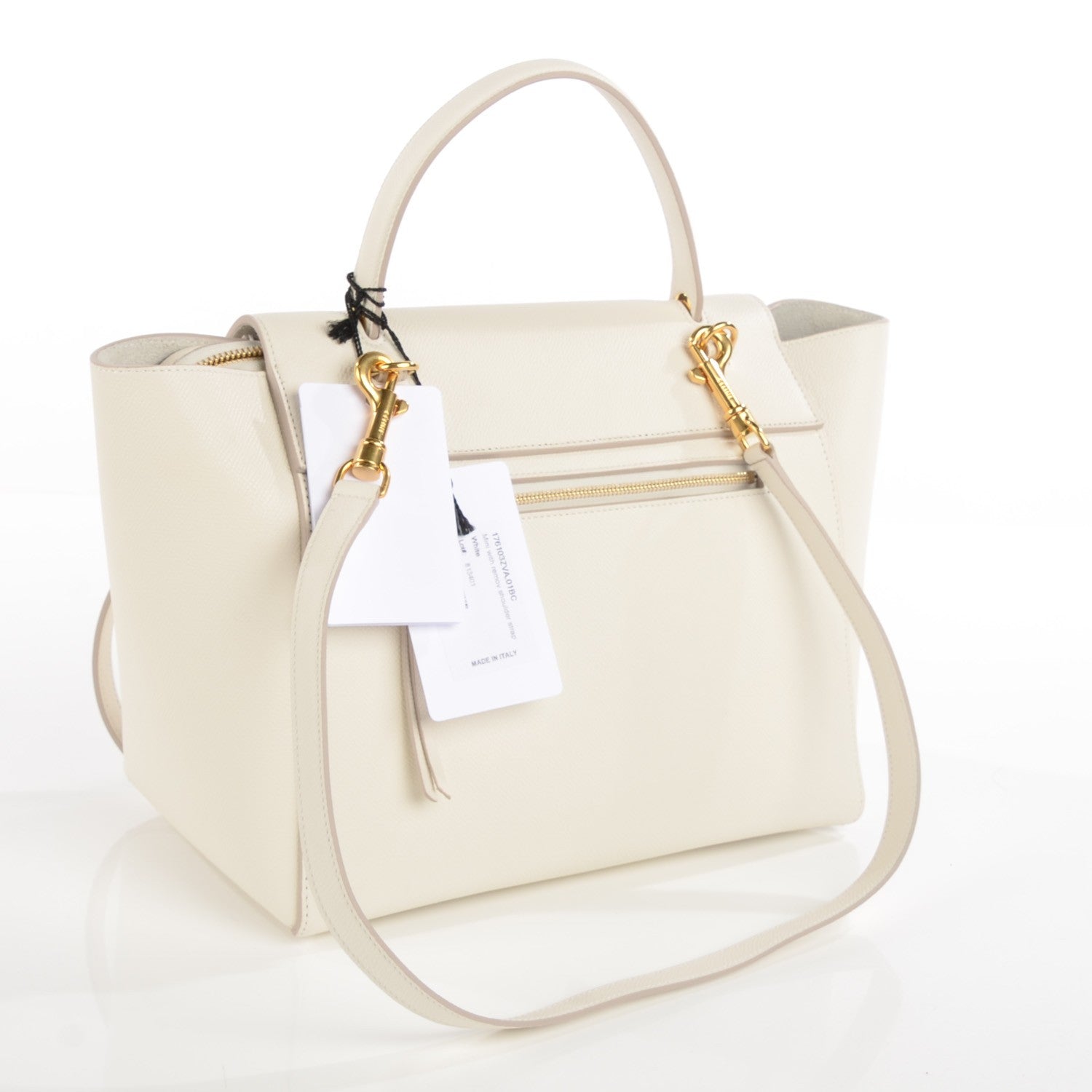 Celine Grained Calfskin Mini Belt Bag White 3 of 7