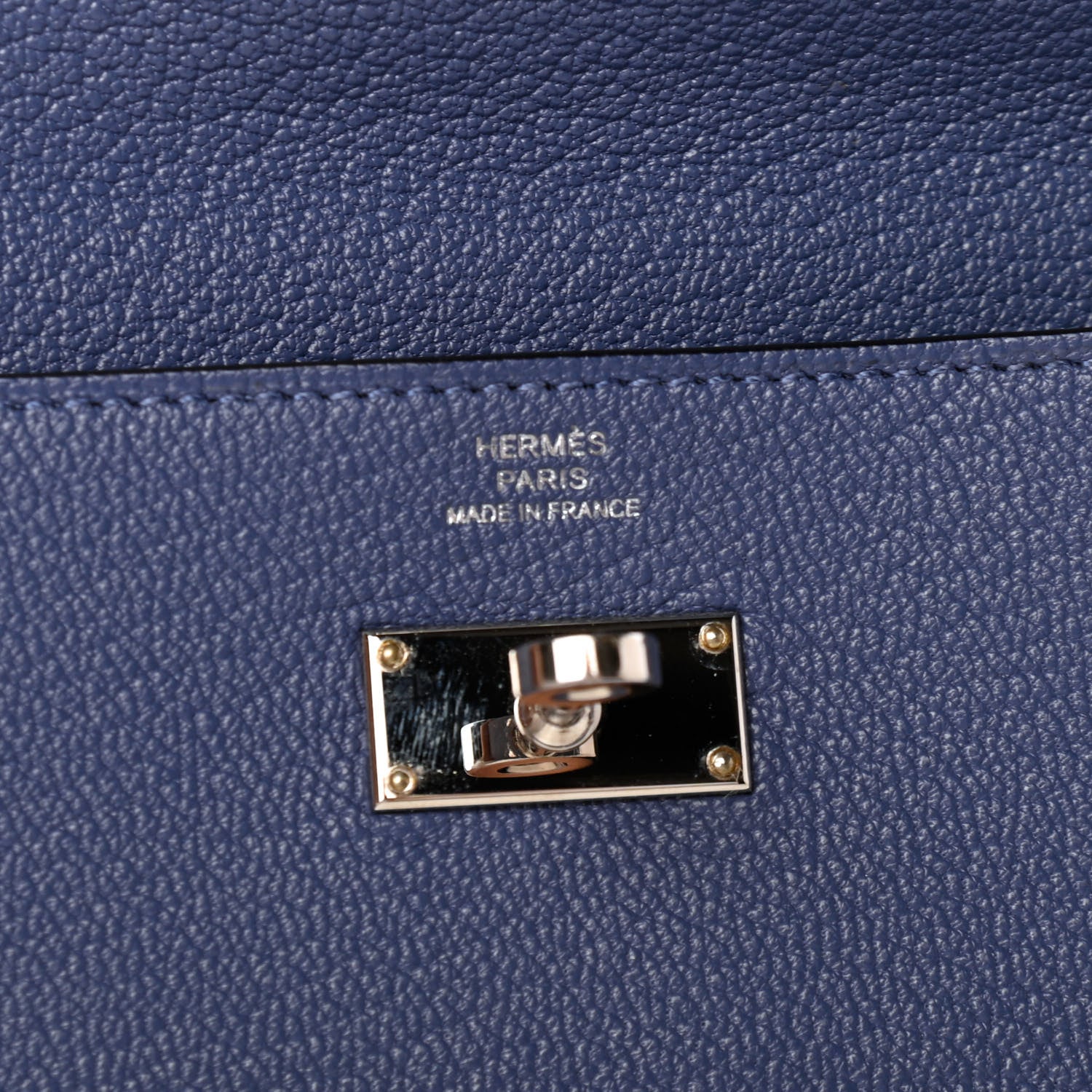 Hermes Chevre Mysore Kelly Longue Wallet Bleu Brighton 6 of 7