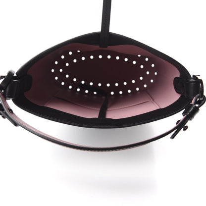 Delvaux Calfskin Mini Pin Bucket Black Pink 5 of 10