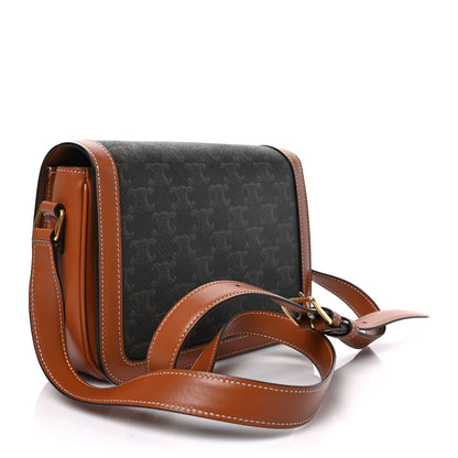 Celine Calfskin Triomphe Canvas Teen Triomphe Bag Tan 3 of 10