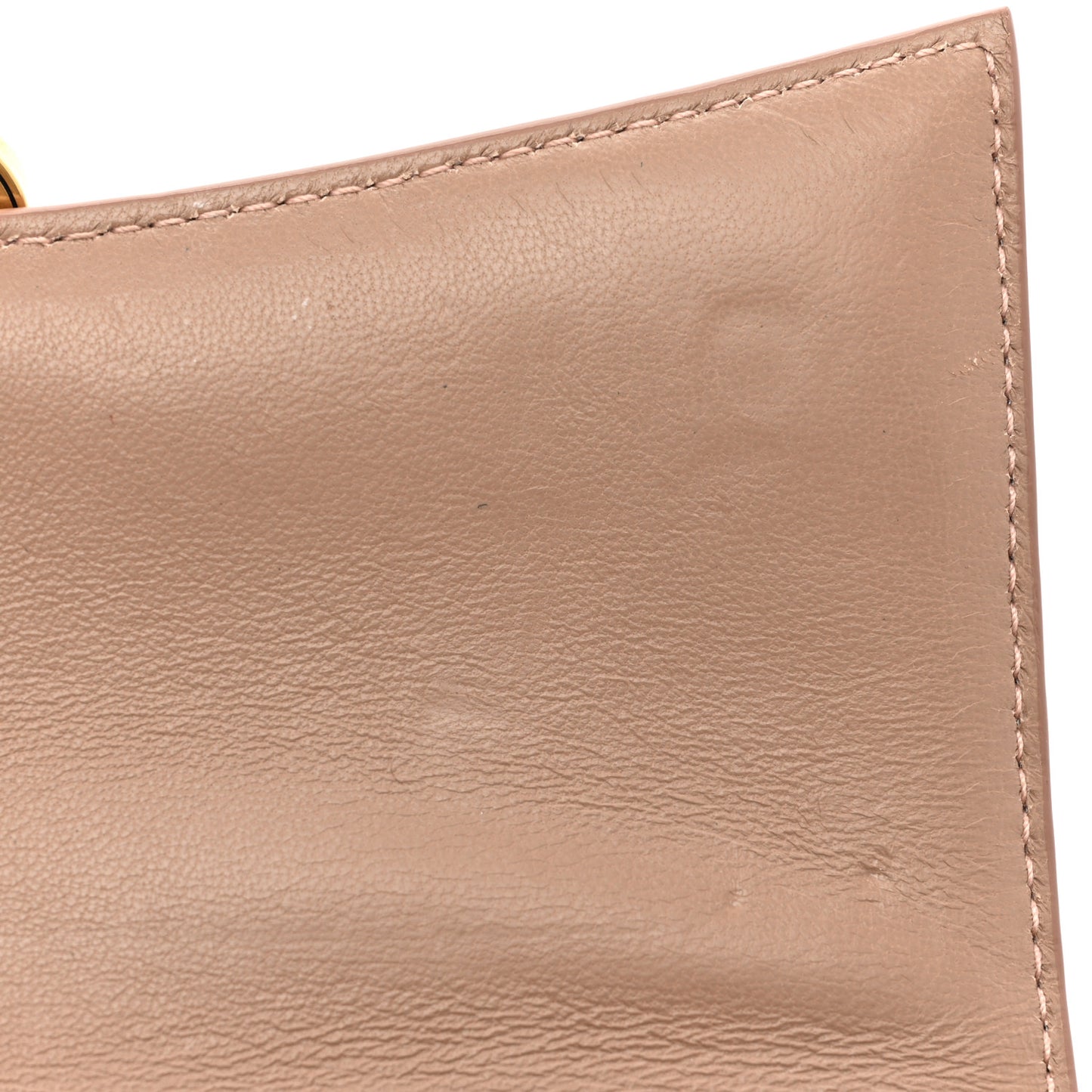 Shiny Calfskin Crocodile Embossed Hourglass Chain Bag Nude Beige