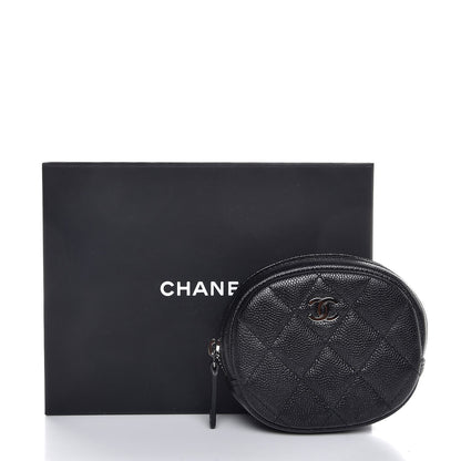 Chanel Iridescent Caviar Quilted Zip Around Classic Coin Purse Black 8 of 8