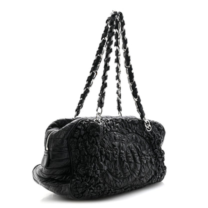 Chanel Lambskin Astrakhan Bowler Black 3 of 12