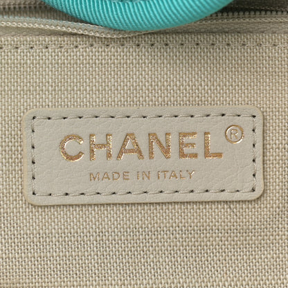 Chanel Mixed Fibers Medium Deauville Tote Turquoise 7 of 13