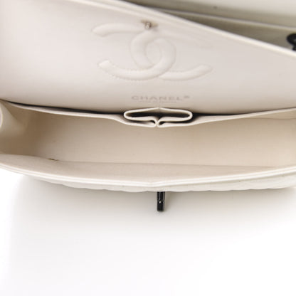 Chanel Crumpled Calfskin Quilted Medium Double Flap White 5 of 14