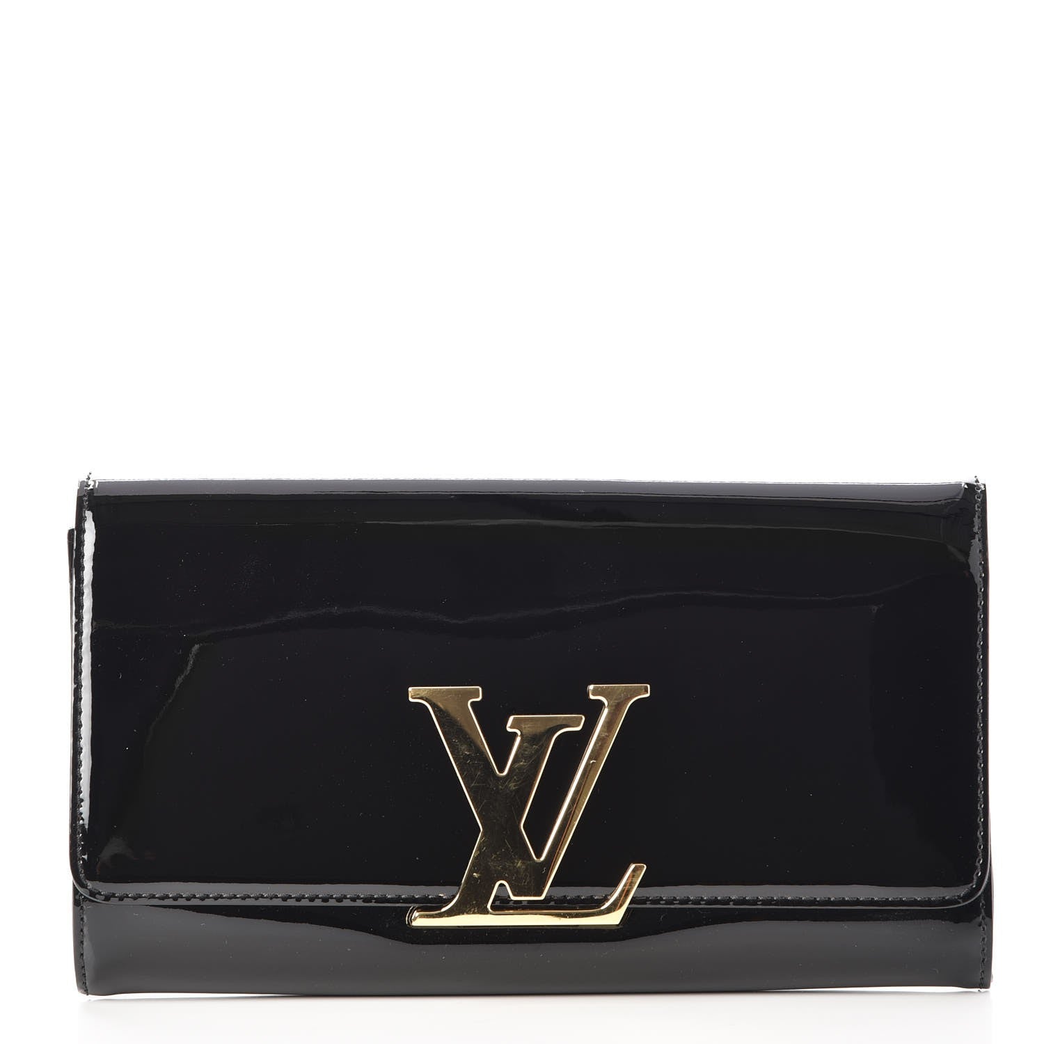 Louis Vuitton Patent Neo Sobe Louise EW Clutch Black 1 of 6
