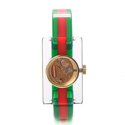 Gucci Stainless Steel Plexiglass 24mm Quartz Watch 1 of 8