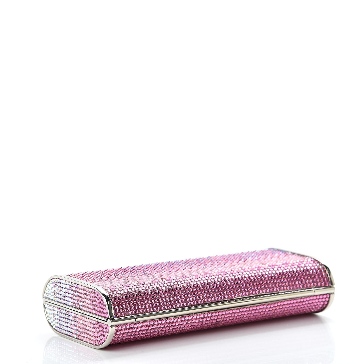 Judith Leiber Swarovski Crystal Minaudière Clutch Pink 4 of 12