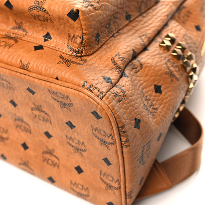 MCM Visetos Medium Side Studs Stark Backpack Cognac 9 of 14