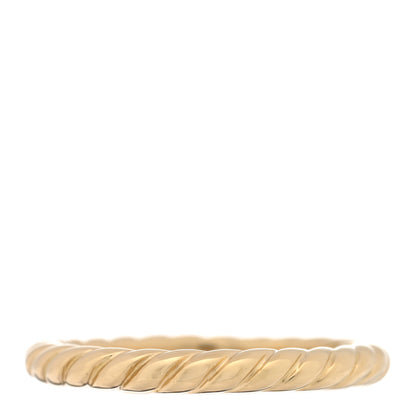 David Yurman 18K Yellow Gold 3mm DY Cable Band Ring 61 9.75 3 of 4