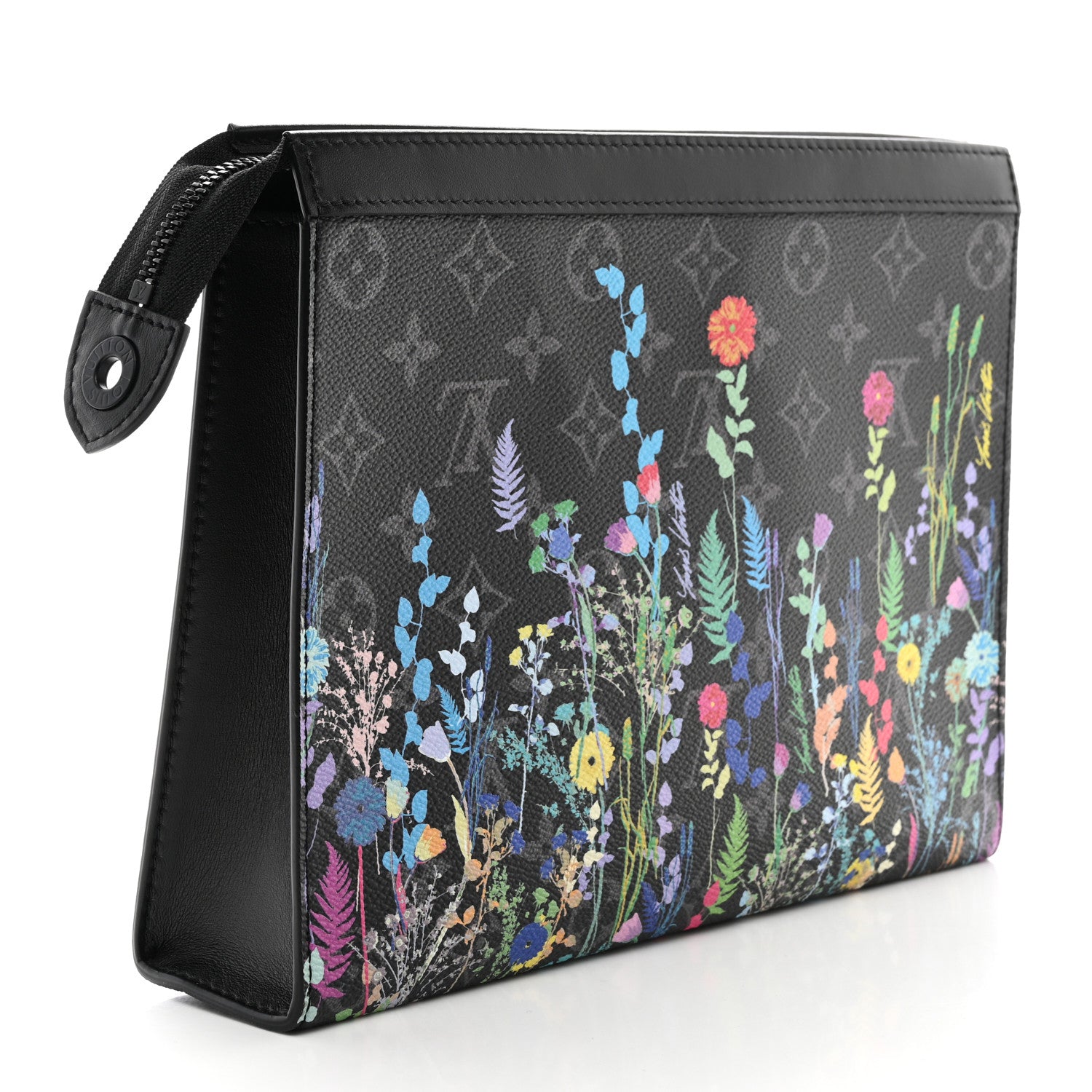 Louis Vuitton Monogram Eclipse Folia Pochette Voyage MM 3 of 6