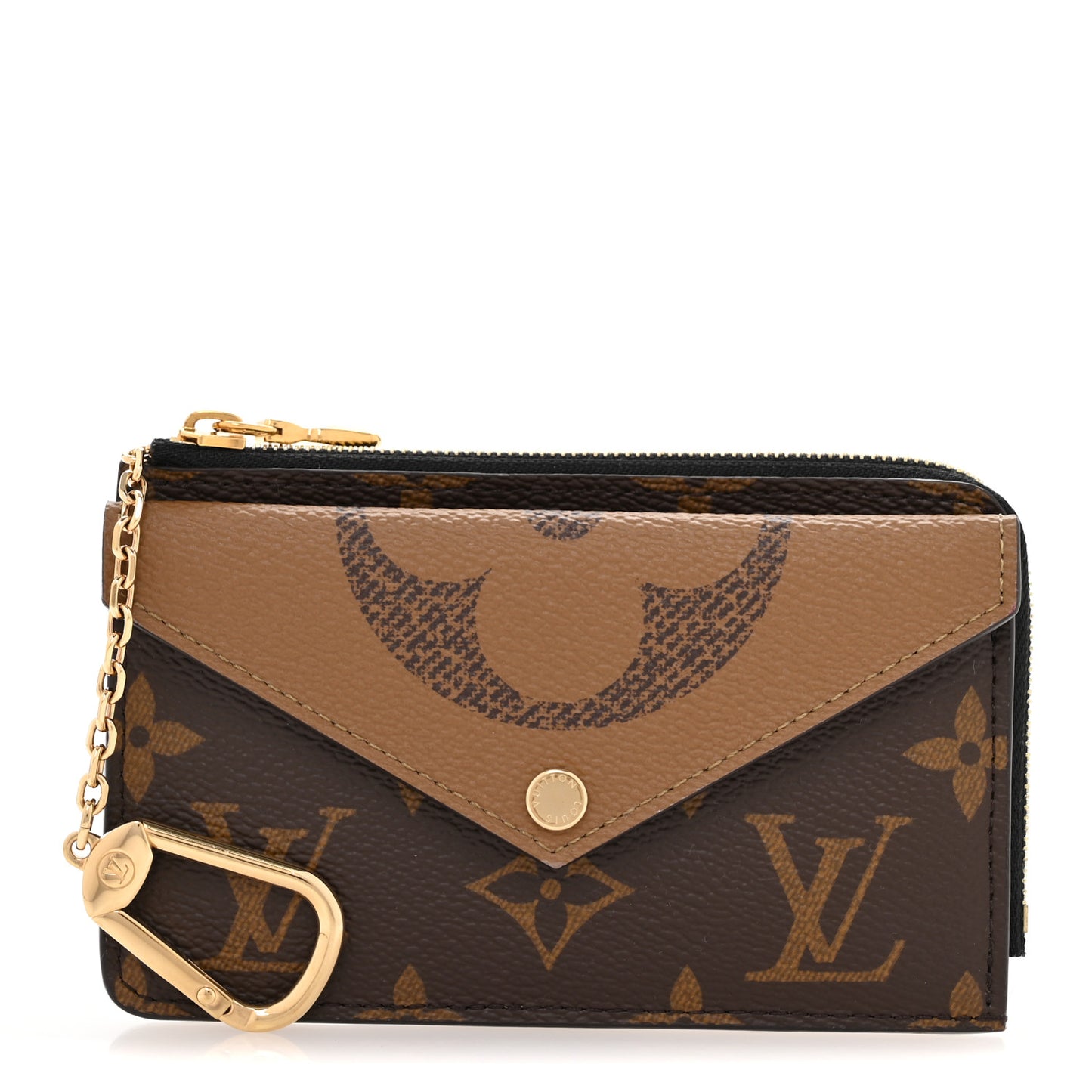Reverse Monogram Recto Verso Card Holder Brown