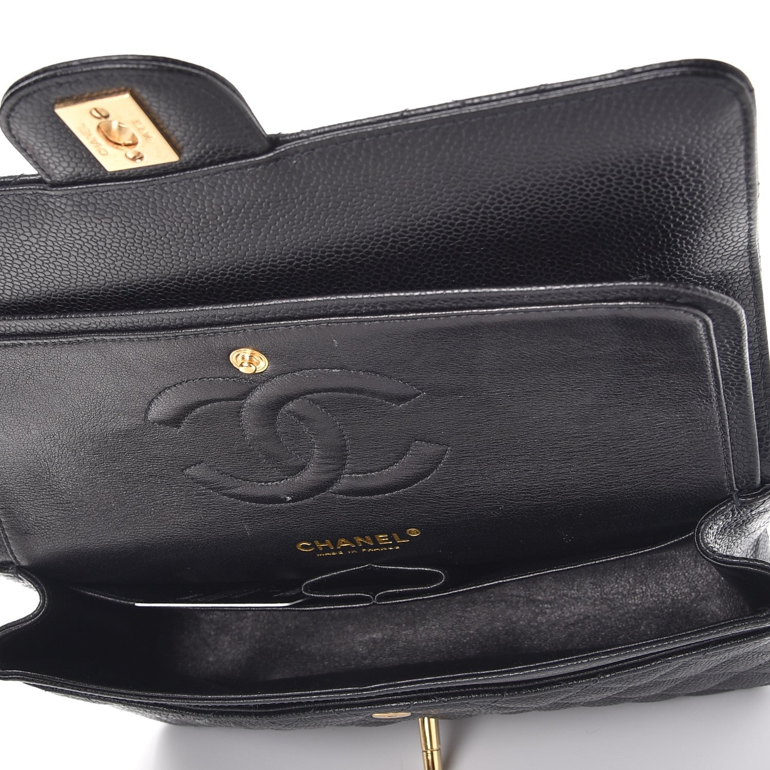 Chanel Caviar Quilted Medium Double Flap Black 6 of 9